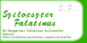 szilveszter palatinus business card